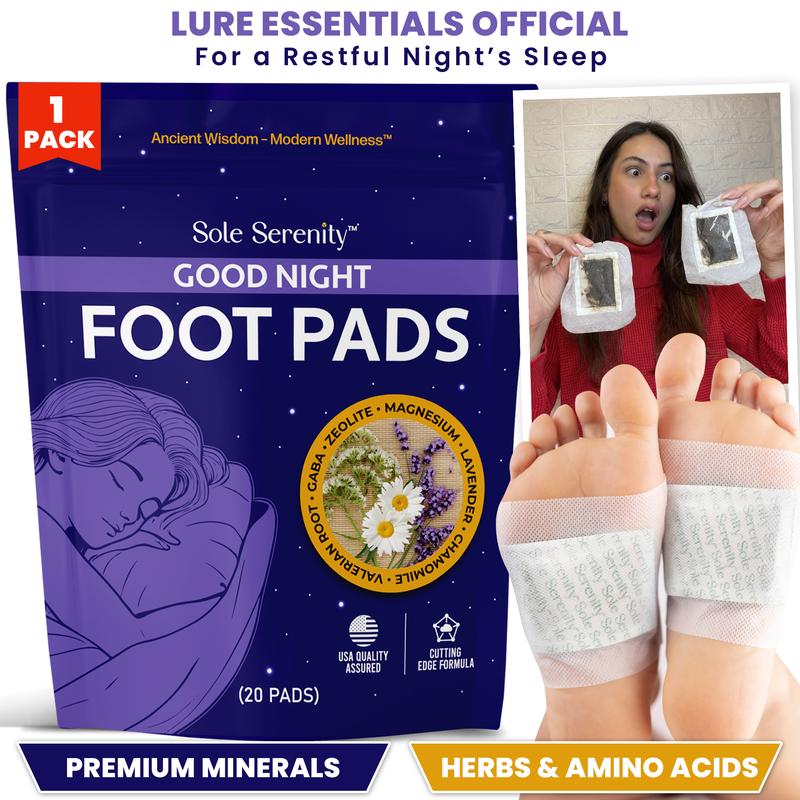 Sole Serenity Detox Foot Pads – Zeolite & Ashwagandha| Good Night, Cleansing, Stress Relief, Pain Relief Variants with Magnesium Glycinate, GABA, Valerian Root & LavenderML Clinic  for Wellness
