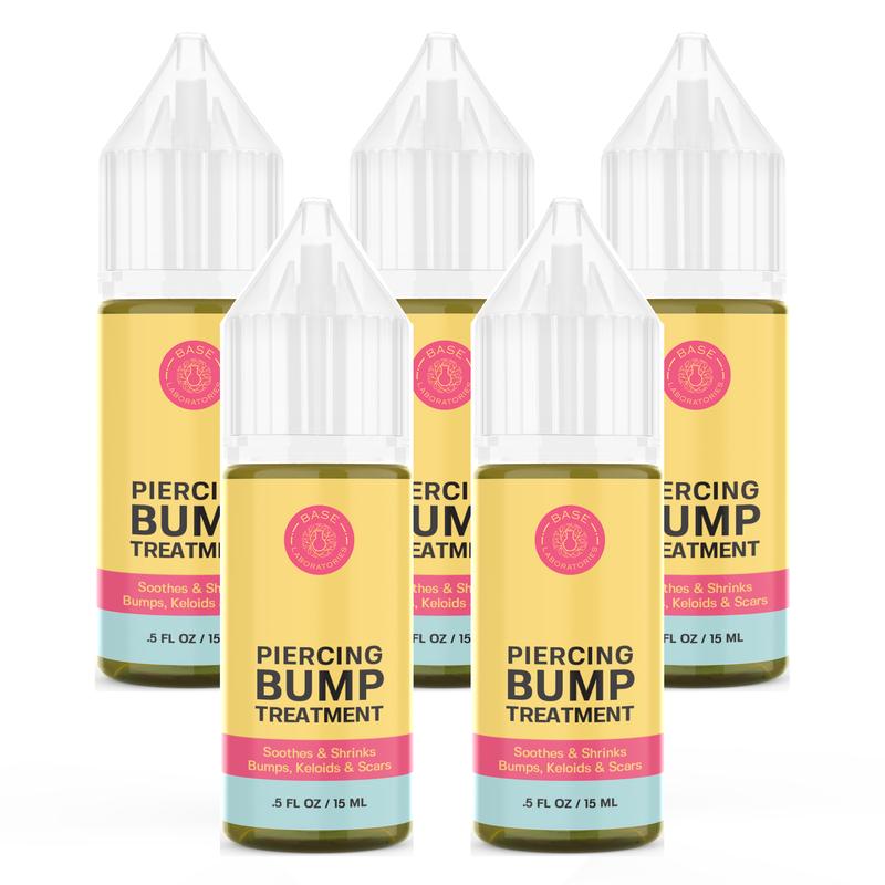 Base Labs Piercing Bump Solution I Keloid Bump Removal - Soothing Essential Oil for Piercing Bumps, Keloids & Scars| Nose, Ears, Body - 15mlBrand: Base Laboratories
Environmental Feature: Non-Toxic
Dangerous Goods or Hazardous Materials: Yes
Aerosols: No
Flammable Liquid: No
Contains Batteries or Cells?: None
Container Type: Bottle
Benefits: Piercing Bump, Smoothing, Cleansing, Nourishing, Rejuvenate, Cruelty Free
Region of Origin: China
Benefits: Piercing Aftercare, Piercing Bump Removal, Promotes Healing of Fresh Piercing, Keloid Bump Removal
Shelf Life: 24 Months
Material Type Free: Alcohol Free
Item Name: Piercing Bump Solution
Product Form: Oil
Feature: Alcohol Free, Chemical Free
Quantity Per Pack: 1
Age Group: Adults
Skin Type: All Skin Types
Edition: Regular Edition
Pack Type: Single Item
Contains Alcohol or Aerosol: Contains Neither
Net Weight: 20g
Ingredients: grape seed, rosemary, lavender, turmeric, clove, rose
Manufacturer: Base LaboratoriesML Clinic  for Wellness