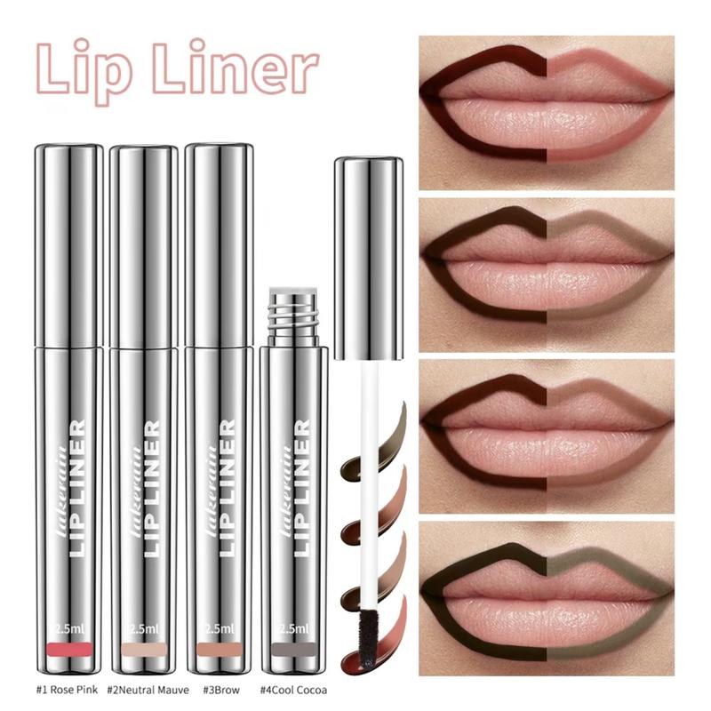 4Pcs Peel Off Lip Liner Stain Set, Waterproof Nude Matte Lip Tint, Non-Fading Peel Off Lip Color, Effortless Precision & Full Coverage, 24H Color HoldML Clinic  for Wellness