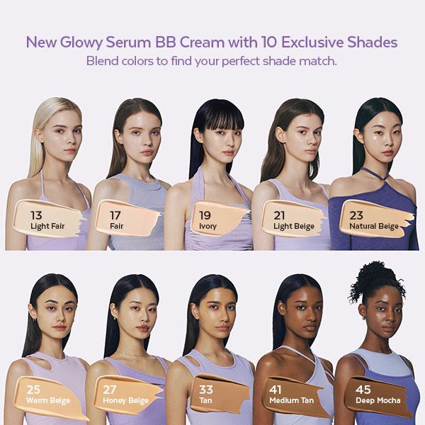 MISSHA Official] M Perfect Cover Serum BB Cream (35ml) - Bifida Ferment Lysate Serum-Infused BB Cream for Anti-Aging Skin Rejuvenation, Skin Tint, Tinted Moisturizer, Skin Care Foundation Makeup, Superfood Complex, Glass Skin CardiBB OGBB PurpleBBBrand: Missha 
 
 Contains Batteries or Cells?: None 
 
 Dangerous Goods or Hazardous Materials: None 
 
 Aerosols: No 
 
 Flammable Liquid: No 
 
 Finish type: Dewy 
 
 Benefits: Hydrating, Long-Lasting, Pore Minimizing, Oil Control, Moisturizing, Anti-aging, Even Out Skin Tone & Texture 
 
 Specific Use: Coverage, Uneven Skin Tone, Redness, Dark Spots 
 
 Region of Origin: Korea 
 
 Ingredients: Water, Cyclopentasiloxane, Caprylic/Capric Triglyceride, Titanium Dioxide, Glycerin, Butylene Glycol, PEG-10 Dimethicone, Iron Oxides | 77492), CETYL PEG/PPG-10/1 DIMETHICONE SYNTHETIC FLUORPHLOGOPITE, DISTEARDIMONIUM HECTORITE, METHYL METHACRYLATE CROSSPOLYMER, MAGNESIUM SULFATE, PENTYLENE GLYCOL, IRON OXIDES(CI) 77491), PALMITIC ACID TRIETHOXYCAPRYLYLSILANE, IRON OXIDES(CI) 77499), GLYCERYL CAPRYLATE, CAPRYLYL GLYCOL, ALUMINUM HYDROXIDE CITRUS AURANTIUM BERGAMIA (BERGAMOT) fruit OIL ETHYLHEXYLGLYCERIN XANTHAN GUM, PELARGONIUM GRAVEOLENS flower OIL CITRUS AURANTIUM SWEET (Orange) PEEL OIL LAVENDER ANGUSTIFOLIA (lavender) OIL MYRISTIC ACID STEARIC ACID ANTHEMIS NOBILIS flower OIL TOCOPHEROL, SANTALUM ALBUM (SANDALWOOD) OIL 1,2-HEXANEDIOL BIFIDA FERMENTATION LYSATE,