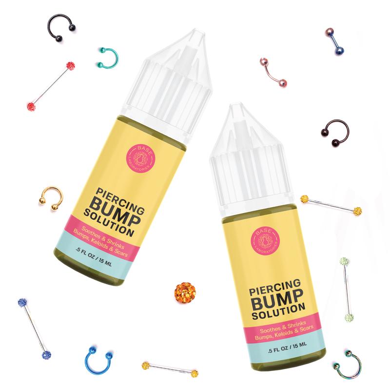 Base Labs Piercing Bump Solution I Keloid Bump Removal - Soothing Essential Oil for Piercing Bumps, Keloids & Scars| Nose, Ears, Body - 15mlBrand: Base Laboratories
Environmental Feature: Non-Toxic
Dangerous Goods or Hazardous Materials: Yes
Aerosols: No
Flammable Liquid: No
Contains Batteries or Cells?: None
Container Type: Bottle
Benefits: Piercing Bump, Smoothing, Cleansing, Nourishing, Rejuvenate, Cruelty Free
Region of Origin: China
Benefits: Piercing Aftercare, Piercing Bump Removal, Promotes Healing of Fresh Piercing, Keloid Bump Removal
Shelf Life: 24 Months
Material Type Free: Alcohol Free
Item Name: Piercing Bump Solution
Product Form: Oil
Feature: Alcohol Free, Chemical Free
Quantity Per Pack: 1
Age Group: Adults
Skin Type: All Skin Types
Edition: Regular Edition
Pack Type: Single Item
Contains Alcohol or Aerosol: Contains Neither
Net Weight: 20g
Ingredients: grape seed, rosemary, lavender, turmeric, clove, rose
Manufacturer: Base LaboratoriesML Clinic  for Wellness