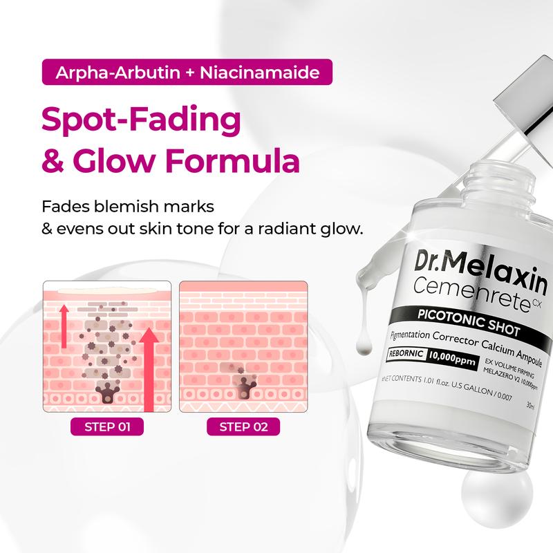 [Dr. Melaxin Official Shop] Lumi Glow Triple Care Set| Pore Care & Fade Blemish Marks Exfoliating Deep CleansingContains Batteries or Cells?: None 
 
 Dangerous Goods or Hazardous Materials: None 
 
 Aerosols: No 
 
 Flammable Liquid: No 
 
 Region of Origin: Korea 
 
 Age Group: ALL AGES 
 
 Net Weight: 726 
 
 Pack Type: Multi-pack 
 
 Benefits: Improve Skin Texture, Firm Skin, Even Out Skin Tone, Brighten Dull Skin, Fade Blemish Marks, Minimize Pores, Pore Control, Soothing, Brightening, Hydration, Tighten, Moisturizing, Even Out Skin Tone & Texture 
 
 Quantity Per Pack: 5 
 
 Skin Type: All Skin Types 
 
 Edition: Regular Edition 
 
 Product Form: bubble 
 
 Contains Alcohol or Aerosol: Contains Neither 
 
 Shelf Life: 24 Months 
 
 Ingredients: Alpha Arbutin, Hyaluronic Acid, Spicule, Pink Vitamin B12, Collagen Extract, Niacinamide 
 
 Manufacturer: COSMECCA KOREAML Clinic  for Wellness