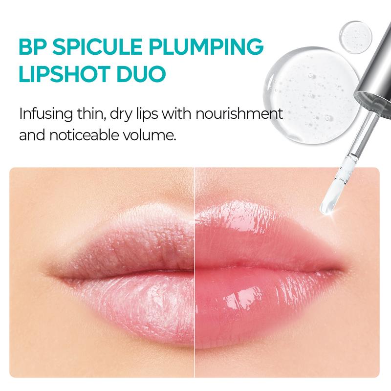 [Dr. Melaxin Official] BP Spicule Plumping LIP Shot - Maxi| Lip Plumper| Korean CosmeticsContains Batteries or Cells?: None 
 
 Dangerous Goods or Hazardous Materials: None 
 
 Aerosols: No 
 
 Flammable Liquid: No 
 
 Container Type: Bottle 
 
 Item Name: BP Spicule Plumping LIP Shot - Maxi 
 
 Benefits: Plumping, Anti-Wrinkle 
 
 Quantity Per Pack: 1 
 
 Net Weight: 24g 
 
 Age Group: All ages 
 
 Makeup Finish: Dewy 
 
 Edition: Regular Edition 
 
 Skin Type: All Skin Types 
 
 Product Form: Liquid 
 
 Pack Type: Single Item 
 
 Contains Alcohol or Aerosol: Contains Neither 
 
 Shelf Life: 36 Months 
 
 Ingredients: Hydrogenated Polyisobutene, Polyglyceryl-2 Triisostearate, Diisostearyl Malate, Dimer Dilinoleyl Dimmer Dilinoleate, Phytosteryl/Isostearyl/Cetyl/Stearyl/Behenyl Dimmer Dilinoleate, Menthyl Lactate, Shea Butter, Vanillyl Butyl Ether, Sorbitan Isostearate, Fragrance, Hydrolyzed  Spong, Adenosine, Hydrogenated Lecithin, Glycerin, Sunflower Annuus (Sunflower) seed Oil, Butylene Glycol,Purified Water, Sodium Hyaluronate, Palmitoyl Hexapeptide-12 
 
 Manufacturer: COCO COSMETICS 21 
 
 Region of Origin: KoreaML Clinic  for Wellness