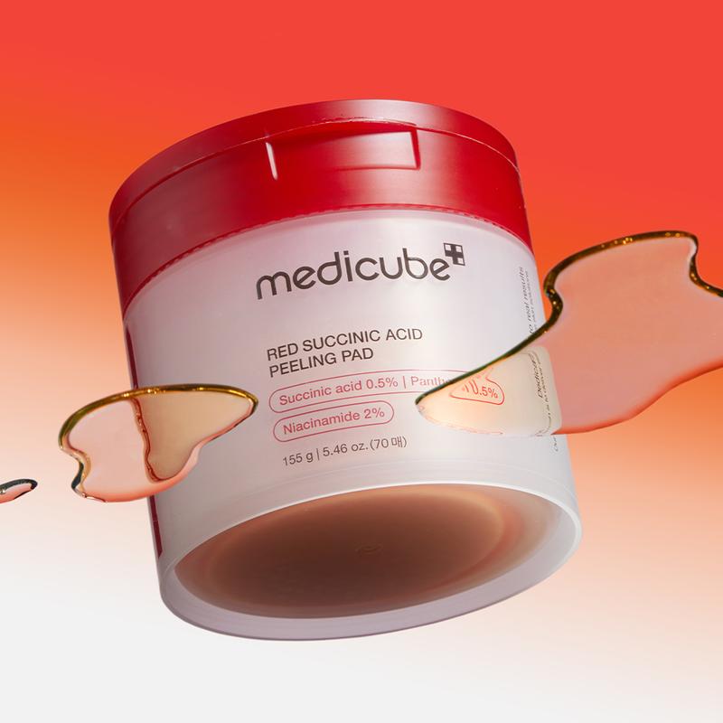 [Medicube Official] Red Succinic Acid Panthenol Pads|  Niacinamide + Salicylic Acid SkincareContains Batteries or Cells?: None 
 
 Dangerous Goods or Hazardous Materials: None 
 
 Aerosols: No 
 
 Flammable Liquid: No 
 
 Region of Origin: Korea 
 
 Benefits: Acne Care, Soothing, Dirt Removal, Hydration, Moisturizing 
 
 Shelf Life: 12 Months 
 
  Skin Type: Normal, Combination, Oily, Acne Prone, Sensitive, All Skin Types 
 
 Edition: Regular Edition 
 
 Net Weight: 181 
 
 Ingredients: Water, Butylene Glycol, Propanediol, Niacinamide, 1,2-Hexanediol, Alcohol, Panthenol, Succinic Acid, Glycerin, Polyglyceryl-10  Laurate, Polyglycerin-3, Thromethamine, Allantoin, Salicylic Acid, Vinyl Dimethicone, Ethylhexylglycerin, Coptis Japan root Extract, Xanthan Gum, Disodium EDTA, Cyanocobalamin, Hydrogenated lecithin, peppermint Piperita (Peppermint) Oil, Citrus Aurantium Bergamia (Bergamot) fruit Oil, Rosemary Officinalis (Rosemary) leaf Oil, Protease, Juniperus Virginiana Oil, Lavender Hybrid Oil, Elettaria Cardamomum seed Extract, Foeniculum Vulgare (Fennel) seed Extract, Crocus Sativus flower Extract, Coriander Sativum (Coriander) Extract, Tocopherol 
 
 Manufacturer: ANCORSML Clinic  for Wellness