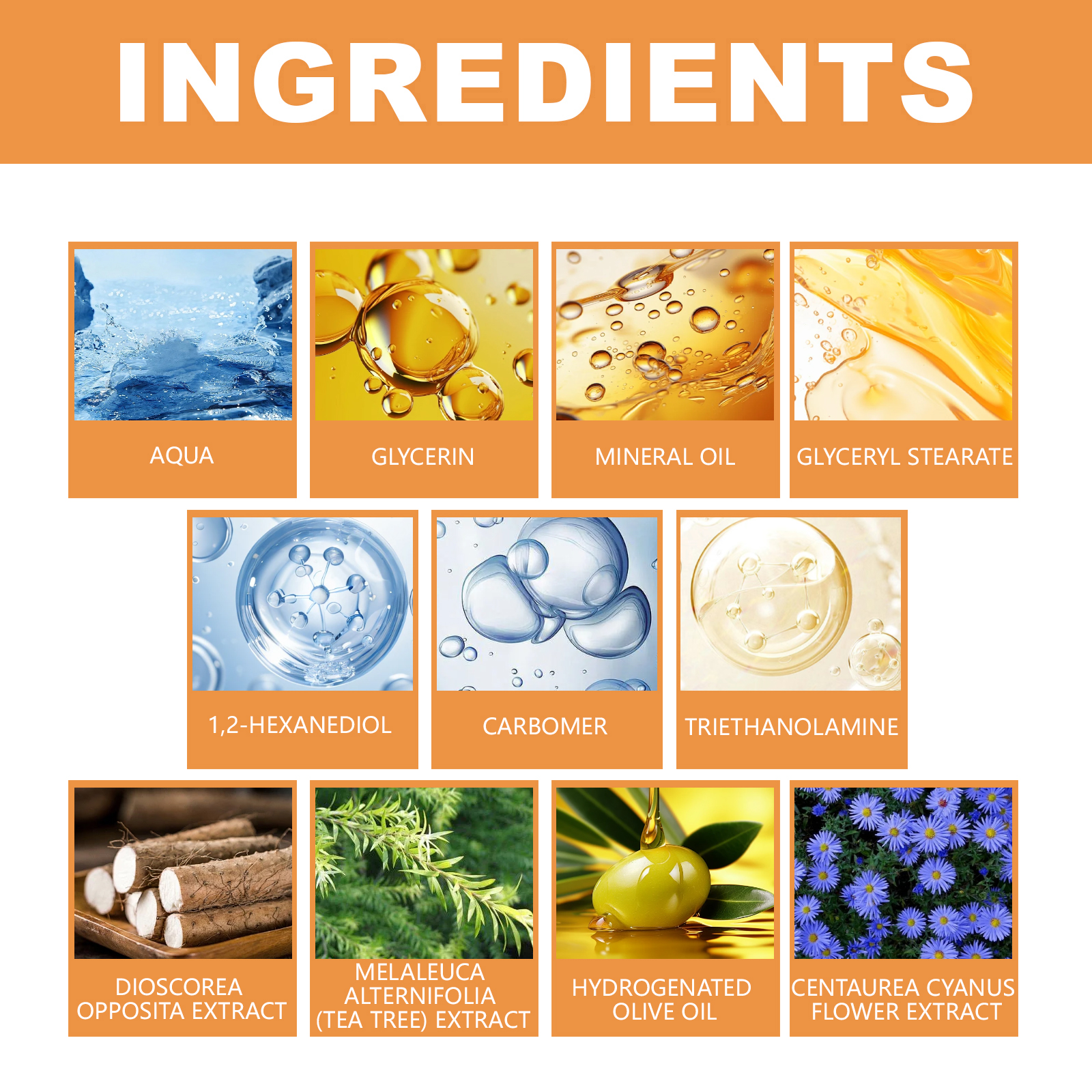 Jaysuing Firming Care Cream Moisturizing Firming Fade Fine Lines Spots Softening Brightening Skin CreamFirming Care CreamNet content: 70g  
 Product name: Firming care cream  
 Keywords: Moisturizing and Hydrating  
 Gross weight: 170g  
 Ingredients: Glycerin, Mineral Oil, Glycerin Stearate  
 Packaging size: 6.1*6.1*5.6cm  
 Product size: 5.6*5.1cm  
 Box size: 56*36*21.5cm  
 Packing quantity: 240 pieces  
 Weight of one box: 44.91kgFirming Care CreamML Clinic  for Wellness