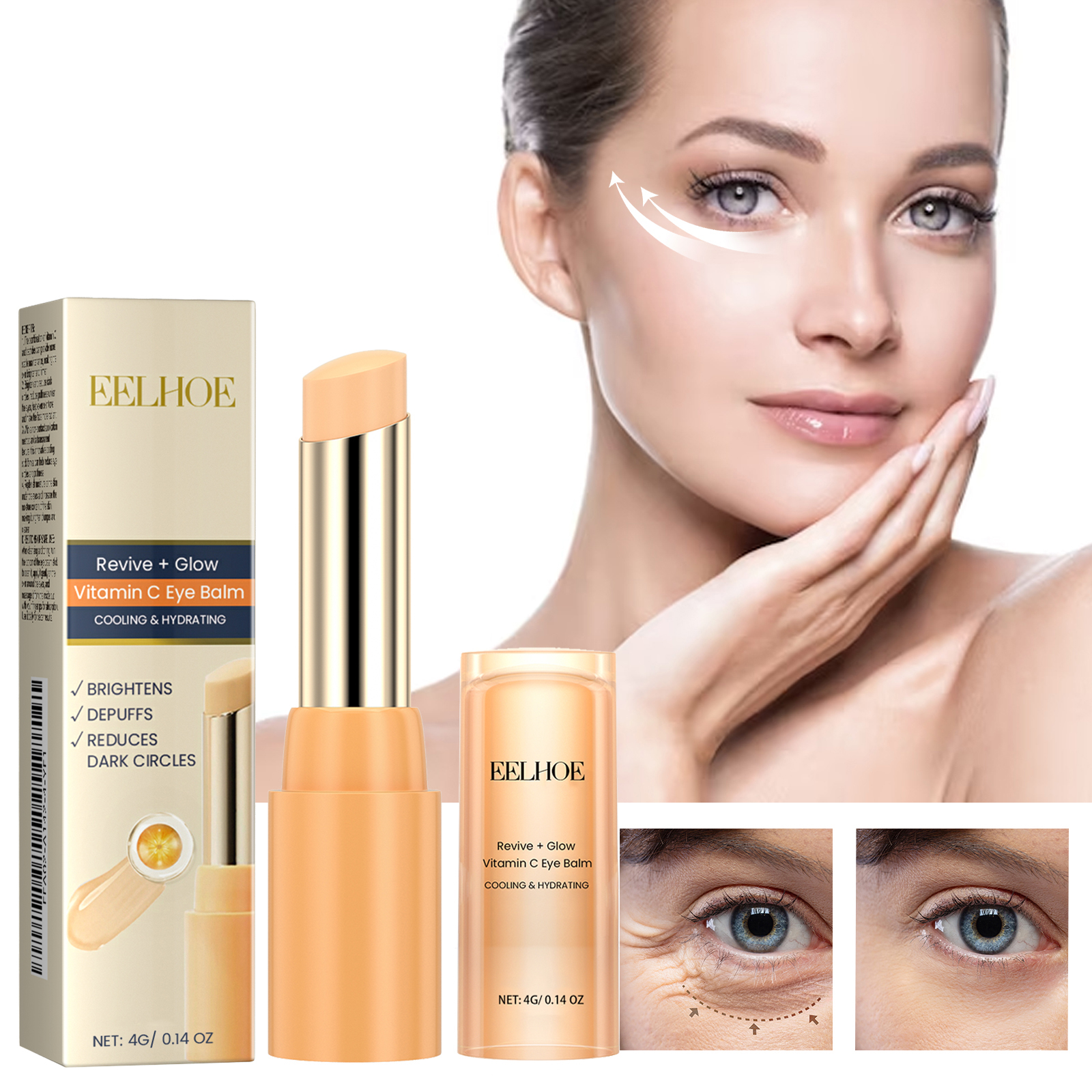 EELHOE Vitamin C Eye Cream Stick Dark Circles Repair Moisturizing Firming Eye Cream StickEye CreamEye CreamML Clinic  for Wellness