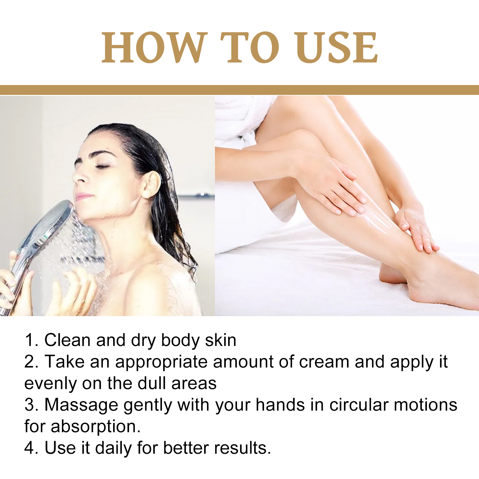 Body Whitening Cream Dark Spot Removal Whitening Hydrating Beauty CreamBody Whitening CreamNet content: 100g  
 Product name: Body Whitening Cream  
 Keywords: Brightening Skin Tone  
 Gross weight: 136g  
 Ingredients: Aloe Vera, Retinol, Niacinamide  
 Packaging size: 7.3*7.3*4.6cm  
 Product size: 7*4.3cm  
 Box size: 56*36*21.5cm  
 Packing quantity: 200 pieces  
 One box weight: 27.95kgBody Whitening CreamML Clinic  for Wellness