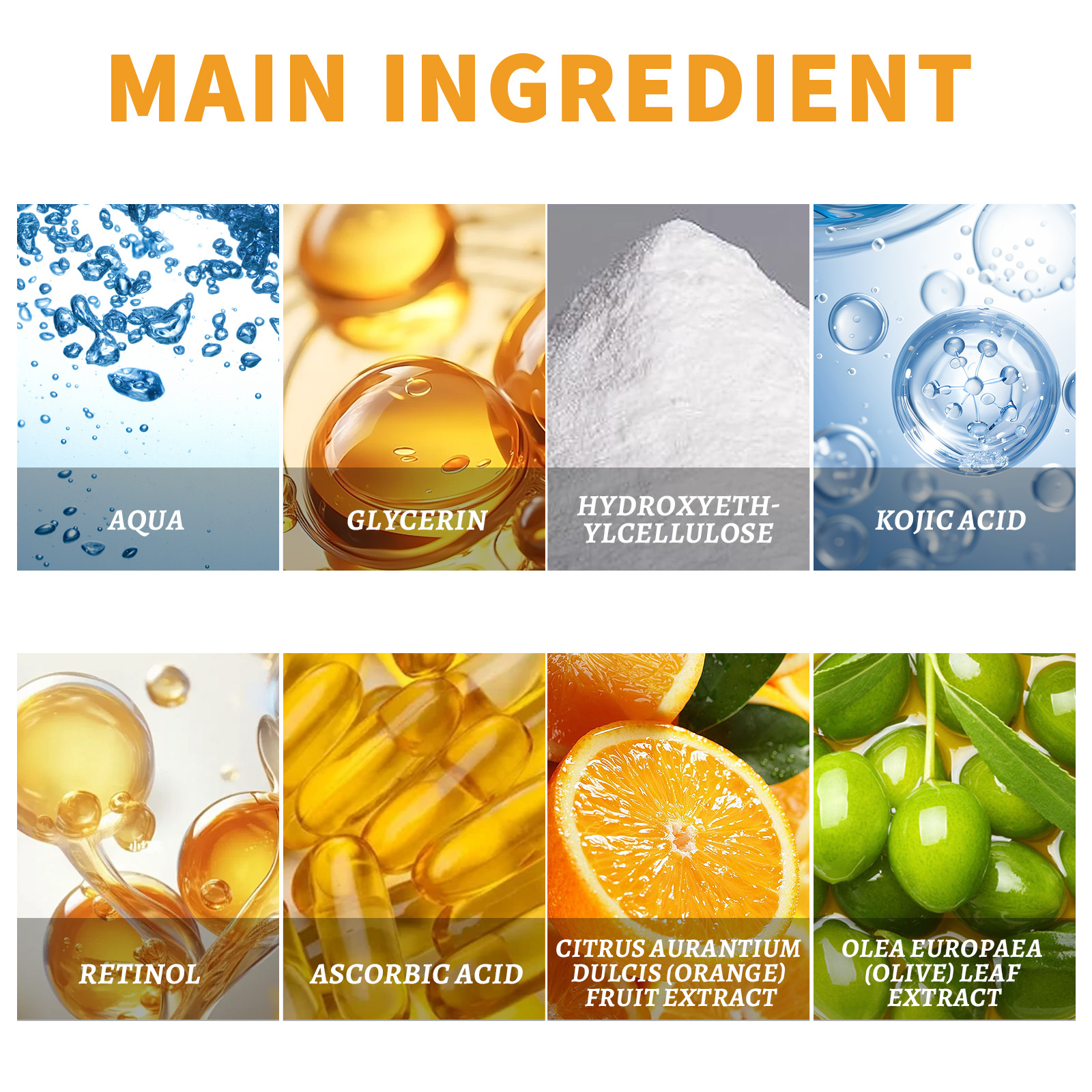 Facial Care Essence Fades Facial Acne Marks Oil Control Firming Skin EssenceFacial Care EssenceNet content: 30ml/box  
 Product Name: Facial Care Essence  
 Keywords: Facial Care  
 Gross weight: 50g  
 Ingredients: Sweet Orange Fruit Extract, Olive Leaf Extract  
 Packaging size: 10.5*3*3cm  
 Product size: 10.3*2.8cm  
 Box size: 56*36*21.5cm  
 Packing quantity: 352 pieces  
 Weight of one box: 18.35kg  
 Shelf life: 3 years  
 Storage method: Please store in a cool and shaded placeFacial Care EssenceML Clinic  for Wellness