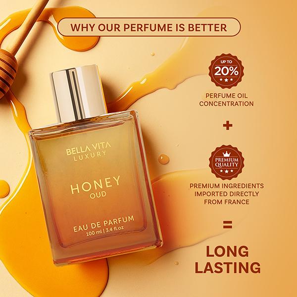 Bella Vita Luxury's Honey Oud| Eau de Parfum 100ml (3.4 fl oz)| Patchouli, Vanilla, Bergamot| Floral & Spicy| Made with Clean & Vegan Essential Oils|  cruelty-free fragrance perfumeperfumeFlammable Liquid Volume In Ml: 80
Contains Batteries Or Cells?: None
Dangerous Goods or Hazardous Materials: No
Aerosols: No
Flammable Liquid: Yes
Region Of Origin: United States
Scent: Honey, Spicy
Pack Type: Single Item
Contains Alcohol Or Aerosol: Contains Alcohol
Product Form: LiquidperfumeML Clinic  for Wellness