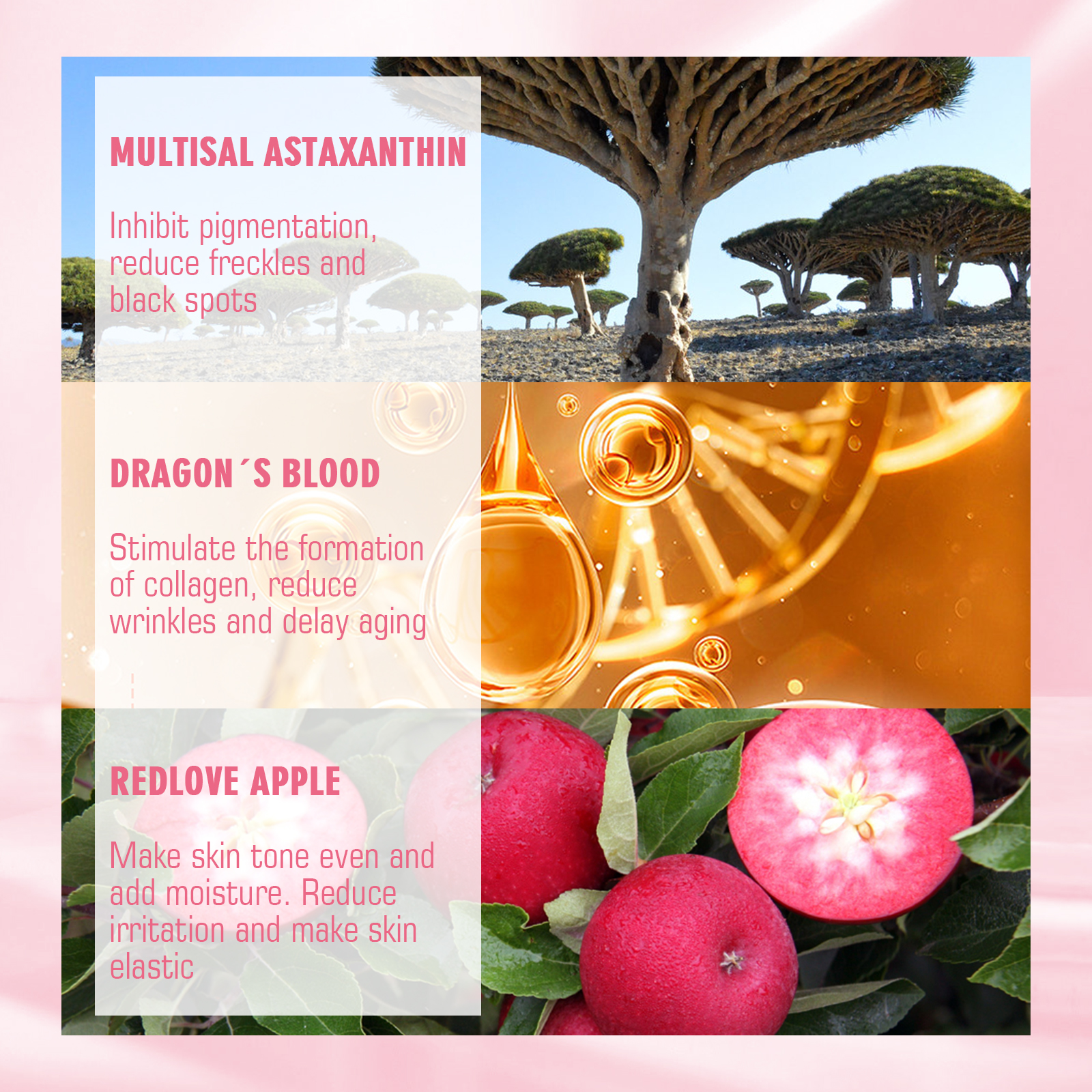 Jaysuing Lightening Spot Whitening Essence Moisturizing Dark Spot Removal Lightening Wrinkle Brightening Skin EssenceBrightening Skin EssenceNet content: 15ml  
 Product name: Spot-fading and Whitening Essence  
 Keywords: Brighten skin, remove dark spots  
 Gross weight: 30g  
 Ingredients: Astaxanthin, blood extract, red apple extract  
 Packaging size: 9*2.6*2.6cm  
 Product size: 8.7*2.3cm  
 Box size: 56*36*21.5cm  
 Packing quantity: 363 pieces  
 Weight of one box: 16.35kgBrightening Skin EssenceML Clinic  for Wellness