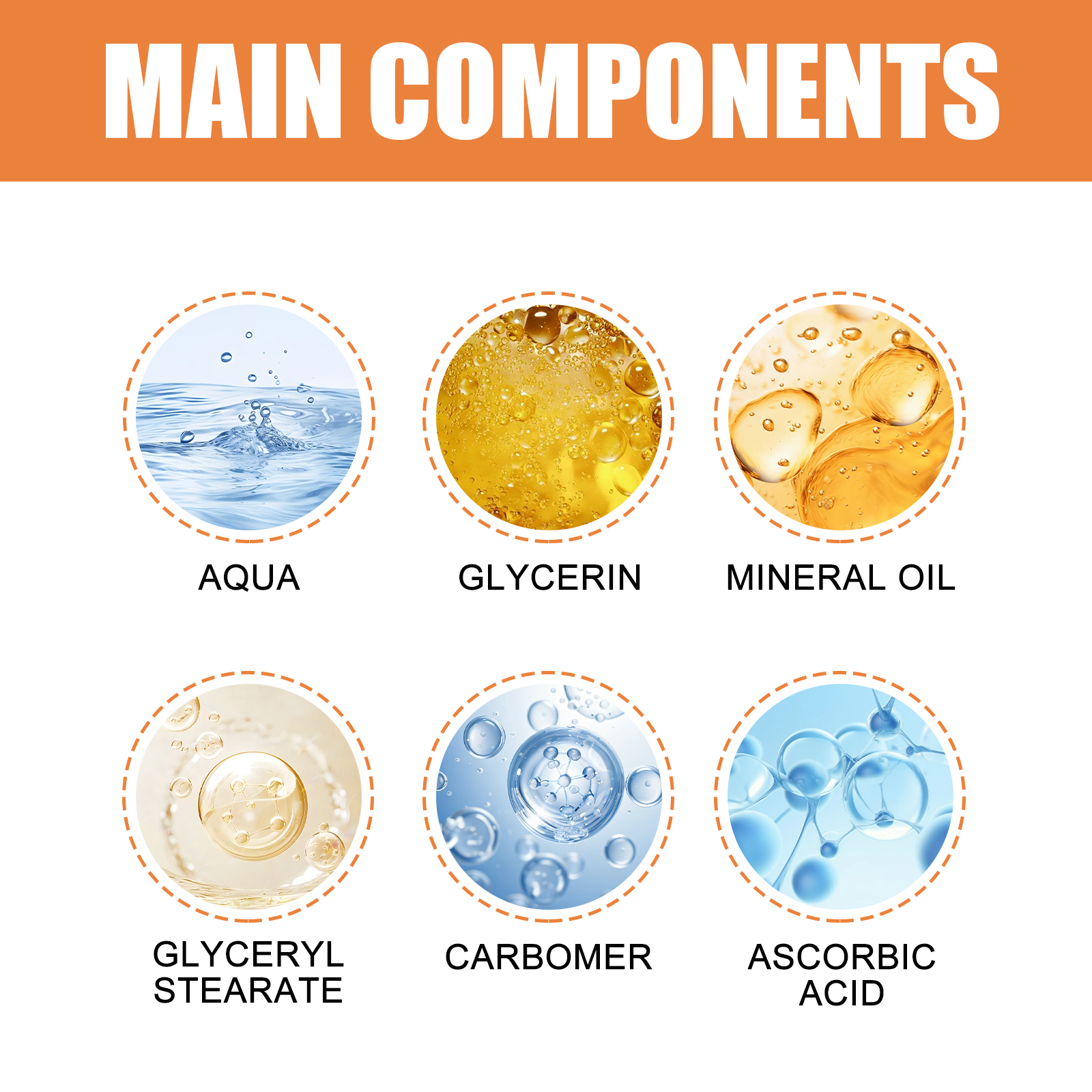 EELHOE Vitamin C Eye Cream Stick Dark Circles Repair Moisturizing Firming Eye Cream StickEye CreamNet content: 4g  
 Product name: Vitamin C eye cream stick  
 Keywords: Reduce Fine Lines, Eye Care  
 Gross weight: 19g  
 Ingredients: Glycerin Stearate, Carbomer, Ascorbic Acid (Vitamin C)  
 Packaging size: 2*2*7.7cm  
 Product size: 1.7*7.4cm  
 Box size: 56*36*21.5cm  
 Packing quantity: 900 pieces  
 Weight of one box: 17.85kg  
 Shelf life: 3 years  
 Storage method: Please store in a cool and shaded placeEye CreamML Clinic  for Wellness