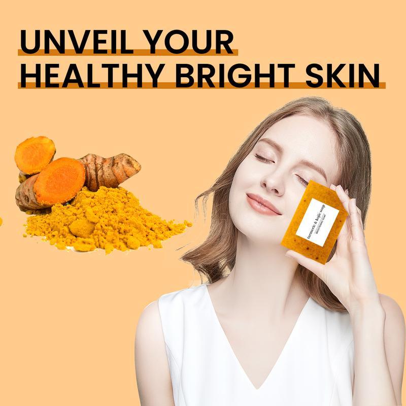Turmeric Wash and Care Three Piece Set Turmeric Tablets, Turmeric Cleansing Mousse, Turmeric Soap Facial Cleansing Skincare Facial Cleansing CleanserFacial Cleansing CleanserBrand: BISUTANGFacial Cleansing CleanserML Clinic  for Wellness