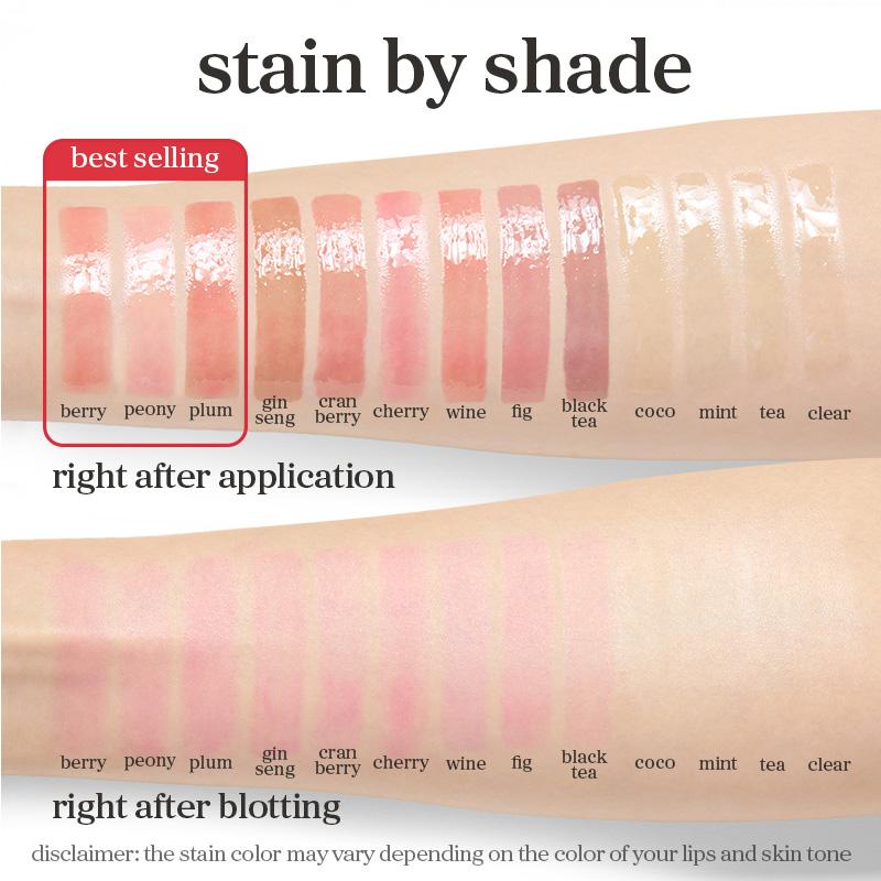 Nooni Korean Apple Lip Oil + Lip Stain|  Glossy Lip Stain, Long-lasting Tinting, Moisturizing Lip Care (13 options) Hydrating Lipgloss Lipstick Makeup Glossy Hydrating Moisturizer Plump Transfer-proofLip Oil  Lip StainBrand: NOONI  
 Contains Batteries Or Cells?: None  
 Dangerous Goods or Hazardous Materials: No  
 Aerosols: No  
 Flammable Liquid: No  
 Container Type: Bottle  
 Item Name: Lip Stain  
 Feature: Vegan, Cruelty-Free  
 Benefits: Moisturizing, Soothing, Nourishing, Plumping, Revitalizing, Conditioning, Softening, Rejuvenating, Smoothing  
 Quantity Per Pack: 1  
 Net Weight: 0.12 Fl Oz  
 Age Group: Youth  
 Makeup Finish: Glossy  
 Edition: Regular Edition  
 Skin Type: All Skin Types  
 Product Form: Oil  
 Allergen Information: Vegan  
 Pack Type: Single Item  
 Contains Alcohol Or Aerosol: Contains Neither  
 Shelf Life: 24 Months  
 Franchise: Nooni  
 Ingredients: POLYGLYCERYL-2 ISOSTEARATE/DIMER DILINOLEATE COPOLYMER,HELIANTHUS ANNUUS (SUNFLOWER) SEED OIL, DIISOSTEARYL MALATE, SIMMONDSIA CHINESE (JOJOBA) SEED OIL, TOCOPHERYL ACETATE,SILICA DIMETHYL SILYLATE,1,2-HEXANEDIOL,MALPIGHIA GLABRA (Acera) fruit EXTRACT**,CITRUS LEMON (LEMON) PEEL OIL,PYRUS SHAME (APPLE) SEED OIL*, ISOSTEARIC ACID, ETHYLHEXYLGLYCERIN, CITRIC ACID, CAPRYLIC/CAPRIC TRIGLYCERIDE, AQUA/WATER/EAU, TOCOPHEROL, BUTYLENE GLYCOL,GLYCERIN,CAPRYLYL GLYCOL,TRIPEPTIDE-1,ACETYL HEXAPEPTIDE-8, COPPER TRIPEPTIDE-1,PALMITOYL PENTAPEPTIDE-4, HEXAPEPTIDE-9, DEHYDROACETIC ACID, RED 21 (CI) 45380:2), CI 45410, RED 7 LAKES (CI) 15850), YELLOW 6 LAKES (CI) 15985), LIMONENE, CITRAL, LINALOOL  
 Manufacturer: MBX Corp  
 Region of Origin: KoreaLip Oil  Lip StainML Clinic  for Wellness