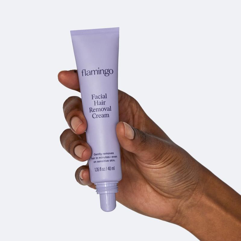 Flamingo Facial Hair Removal Cream Sensitive for Smooth Skin - Dermatologist Tested - Face Care - Beginner Waxer Aloe Body CareRemoval CreamBrand: Flamingo  
 Environmental Feature: Paraben Free  
 Dangerous Goods or Hazardous Materials: Yes  
 Aerosols: No  
 Benefit: Hair Removal  
 Item Name: Facial Hair Removal Cream  
 Ingredient Feature: Not Tested On Animals  
 Age Group: Adults  
 Feature: Paraben Free  
 Pack Type: Multi-Pack  
 Shelf Life: 12 Months  
 Product Form: Cream  
 Manufacturer: Harry's Inc  
 Quantity Per Pack: 1  
 Ingredients: Water/Aqua/Eau, Cetearyl Alcohol, Isopropyl Myristate, Urea, Potassium Thioglycolate, Calcium Hydroxide, Fragrance/Parfum, Bisabolol, Butyrospermum Parkii (Shea) Butter, Glycerin, Sodium Cetearyl Sulfate, Hydroxycitronellal Water/Aqua/Eau Aloe Barbadensis leaf Juice Isoceteth-20, Xanthan Gum, Propanediol, Amodimethicone, Gluconolactone Saccharide Isomerate, Squalane, Sodium PCA, Sodium Benzoate, Tocopherol Cetrimonium Chloride Trideceth-10, Menthol Enteromorpha Compress Extract, Ormenis Multicaulis Oil Calcium Gluconate, Silybum Marianum fruit Extract, ocimum sanctum leaf Extract, lavender Angustifolia Lavender Oil) Citric Acid, Sodium Citrate, Linalool  
 Volume: 40ml  
 Net Weight: N/A  
 Region of Origin: USARemoval CreamML Clinic  for Wellness