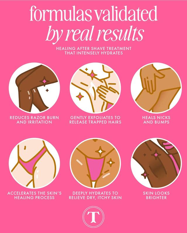 Soft Serve After Shave Oil - Soothes Razor Burn and Redness with Peptides & Hyaluronic Acid - Increases Collagen Production - Prevents Ingrowns and Brightens Uneven Skin Tone for Smoother Legs, Underarms & Pubic Area - Strawberry Vanilla ScentShave OilSpecific Use: Dryness, Hydration, Healing, Post-Shave Skin Care, Reduce Ingrowns  
 Material Type Free: Glass Bottle  
 Benefits: Hydrating, Moisturizing, Healing, Soothing  
 Item Name: Truly Beauty Soft Serve After Shave Oil  
 Dangerous Goods or Hazardous Materials: No  
 Contains Batteries Or Cells?: None  
 Flammable Liquid: No  
 Aerosols: No  
 Benefits: Moisturizing, Hydrating, Healing, Soothing  
 Age Group: Adults  
  Scent: Strawberry, Pear, Rose, Vanilla  
 Manufacturer: Truly Beauty  
 Ingredient Feature: Peptides, Hyaluronic Acid, Strawberry  
 Gender: Female, Unisex  
 Feature: Cruelty-Free, Vegan  
 Quantity Per Pack: 1  
 Ingredients: Caprylic/Capric Triglyceride, Fragrance (Perfume), Simmondsia Chinensis (Jojoba) seed Oil, Vitis Vinifera (Grapes) seed Oil, Tocopheryl Acetate, Passionflower Incarnated seed Oil, Lavender Angustifolia (lavender) Oil, Coconut Nucifera (Coconut) Oil, Adansonia Digitata seed Oil, Safflower Tinctorius (Safflower) seed Oil, Fragaria Vesca (Strawberry) fruit Extract, Sodium Hyaluronate, Vanilla planifolia fruit Oil, Hydrolyzed rice Protein, Linoleic Acid, Linolenic Acid, Tocopherol, Citric Acid, Sodium Benzoate, Water (Aqua), Benzyl Benzoate, Phenoxyethanol May Contain +/- Red 17 (CI 26100) Red 28 Lake (CI 45410)  
 Volume: 90ml  
 Net Weight: 10.57oz  
 Allergen Information: Vegan  
 Contains Alcohol Or Aerosol: Contains Neither  
 Pack Type: Single Item  
 Shelf Life: 6 Months  
 Region Of Origin: United States  
 Product Form: Liquid  
 Skin Type: All Skin TypesShave OilML Clinic  for Wellness