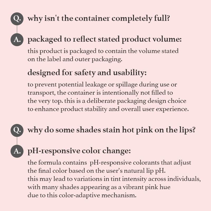 Nooni Korean Apple Lip Oil + Lip Stain|  Glossy Lip Stain, Long-lasting Tinting, Moisturizing Lip Care (13 options) Hydrating Lipgloss Lipstick Makeup Glossy Hydrating Moisturizer Plump Transfer-proofLip Oil  Lip StainBrand: NOONI  
 Contains Batteries Or Cells?: None  
 Dangerous Goods or Hazardous Materials: No  
 Aerosols: No  
 Flammable Liquid: No  
 Container Type: Bottle  
 Item Name: Lip Stain  
 Feature: Vegan, Cruelty-Free  
 Benefits: Moisturizing, Soothing, Nourishing, Plumping, Revitalizing, Conditioning, Softening, Rejuvenating, Smoothing  
 Quantity Per Pack: 1  
 Net Weight: 0.12 Fl Oz  
 Age Group: Youth  
 Makeup Finish: Glossy  
 Edition: Regular Edition  
 Skin Type: All Skin Types  
 Product Form: Oil  
 Allergen Information: Vegan  
 Pack Type: Single Item  
 Contains Alcohol Or Aerosol: Contains Neither  
 Shelf Life: 24 Months  
 Franchise: Nooni  
 Ingredients: POLYGLYCERYL-2 ISOSTEARATE/DIMER DILINOLEATE COPOLYMER,HELIANTHUS ANNUUS (SUNFLOWER) SEED OIL, DIISOSTEARYL MALATE, SIMMONDSIA CHINESE (JOJOBA) SEED OIL, TOCOPHERYL ACETATE,SILICA DIMETHYL SILYLATE,1,2-HEXANEDIOL,MALPIGHIA GLABRA (Acera) fruit EXTRACT**,CITRUS LEMON (LEMON) PEEL OIL,PYRUS SHAME (APPLE) SEED OIL*, ISOSTEARIC ACID, ETHYLHEXYLGLYCERIN, CITRIC ACID, CAPRYLIC/CAPRIC TRIGLYCERIDE, AQUA/WATER/EAU, TOCOPHEROL, BUTYLENE GLYCOL,GLYCERIN,CAPRYLYL GLYCOL,TRIPEPTIDE-1,ACETYL HEXAPEPTIDE-8, COPPER TRIPEPTIDE-1,PALMITOYL PENTAPEPTIDE-4, HEXAPEPTIDE-9, DEHYDROACETIC ACID, RED 21 (CI) 45380:2), CI 45410, RED 7 LAKES (CI) 15850), YELLOW 6 LAKES (CI) 15985), LIMONENE, CITRAL, LINALOOL  
 Manufacturer: MBX Corp  
 Region of Origin: KoreaLip Oil  Lip StainML Clinic  for Wellness