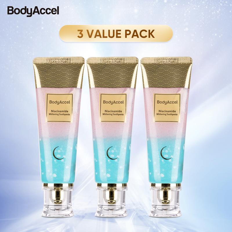 BodyAccel 【Triple Whitening】Niacinamide Whitening Toothpaste (Z)ToothpasteBrand: BodyAccel
Contains Batteries Or Cells?: None
Aerosols: No
Flammable Liquid: No
Dangerous Goods or Hazardous Materials: NoToothpasteML Clinic  for Wellness