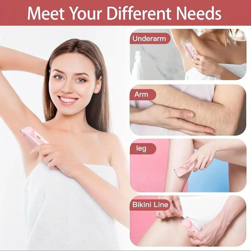 Bikini Trimmer for Women, Electric Shaver and Razor Rechargeable 2-in-1 Body and Facial Epilator, Dual Heads for Painless Trimming of Pubic Hair, Face, Underarms and Legs, Summer Giftikini Trimmer for Womenikini Trimmer for Womenikini Trimmer for WomenML Clinic  for Wellness