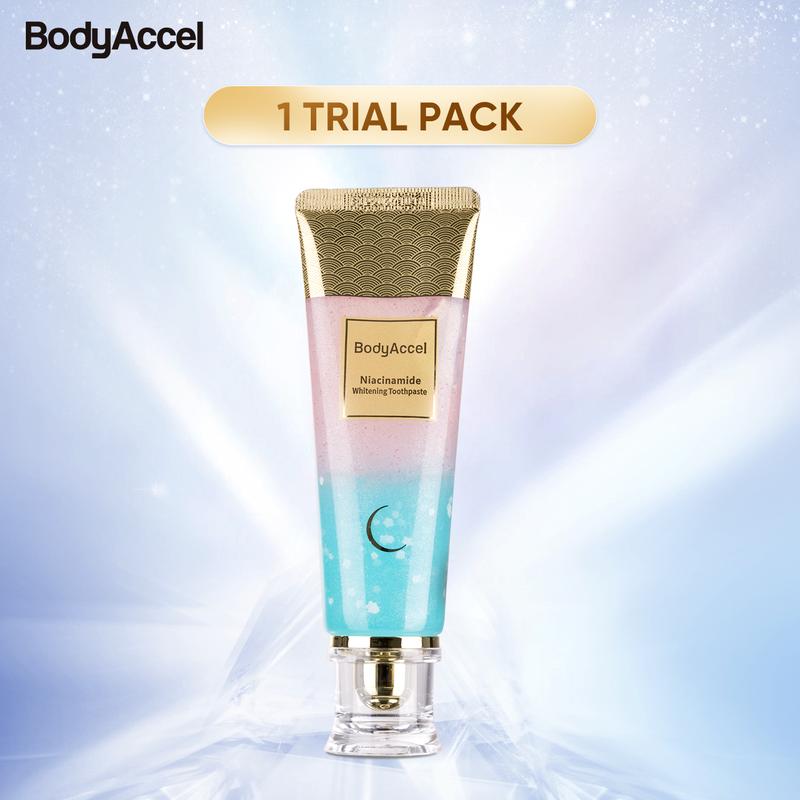 BodyAccel 【Triple Whitening】Niacinamide Whitening Toothpaste (Z)ToothpasteBrand: BodyAccel
Contains Batteries Or Cells?: None
Aerosols: No
Flammable Liquid: No
Dangerous Goods or Hazardous Materials: NoToothpasteML Clinic  for Wellness