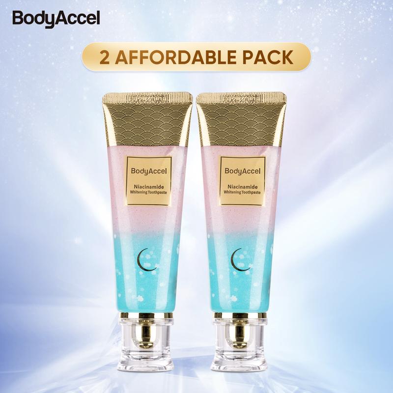 BodyAccel 【Triple Whitening】Niacinamide Whitening Toothpaste (Z)ToothpasteBrand: BodyAccel
Contains Batteries Or Cells?: None
Aerosols: No
Flammable Liquid: No
Dangerous Goods or Hazardous Materials: NoToothpasteML Clinic  for Wellness