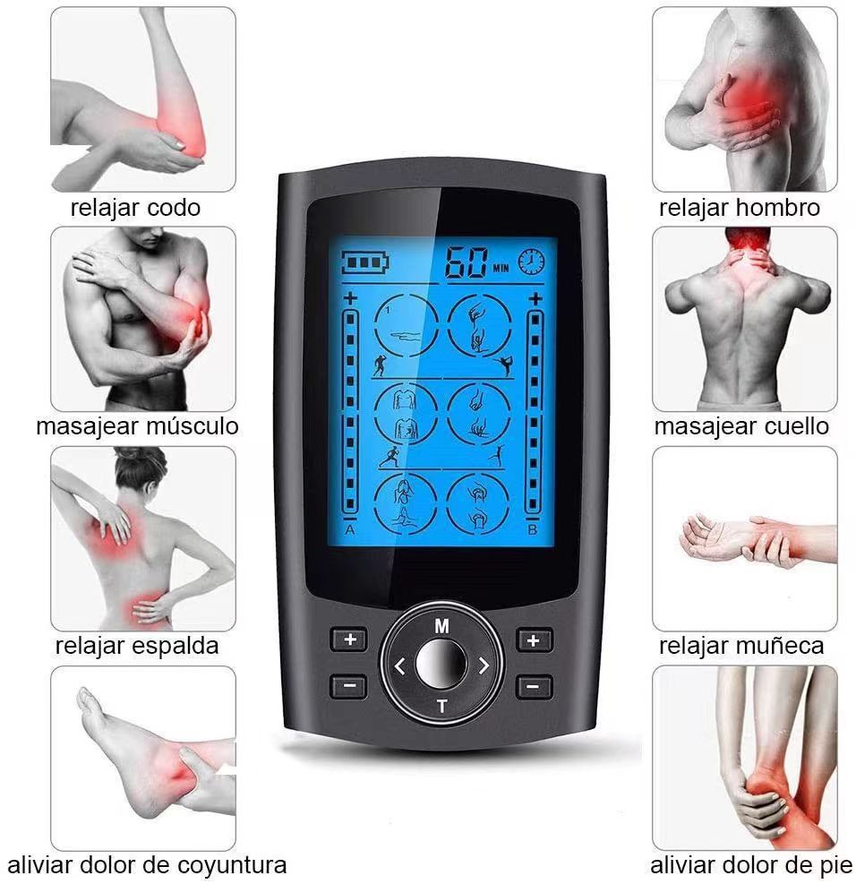 TENS Meridian Therapy Device 24-Mode EMS Massager Portable Multi-Functional Muscle StimulatorTENS Meridian TherapyMaterial: Aluminum Alloy  
 Whether to import: No  
 Massage area: Arm  
 Massage principle: vibration  
 Applicable occasions: Other  
 Specifications: 14.5*7.7*7CM  
 Weight: 317g  
 Item number: MH-1024  
 Place of Origin: Shenzhen  
 Box quantity: 36 sets/box  
 Logo printing: Yes  
 Custom Processing: Yes  
 Is it a patented source: No  
 Color: Blue  
 Size: USB  
 Main downstream platforms:  
 Main sales region: Middle East  
 Is there a licensable private label: Yes  
 Whether it is exclusively for cross-border export: Yes  
 Style: Modern Chinese  
 Gift Purpose: Personal Gift  
 Is it a gift: Yes, business gift  
 Power supply method: USB charging  
 Charging/Endurance Time: Can be used continuously for 12 hours, standby for 60 days  
 Massage contacts: 4-8  
 Whether with USB: Yes  
 Product Category: Massager/MassagerTENS Meridian TherapyML Clinic  for Wellness