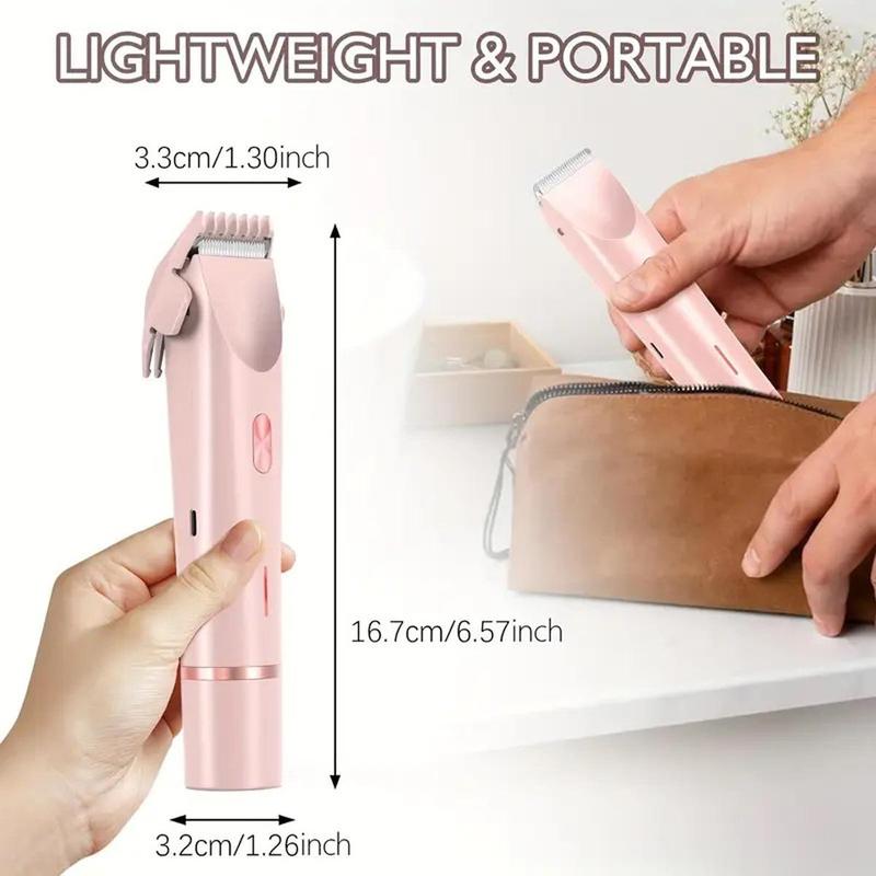 Bikini Trimmer for Women, Electric Shaver and Razor Rechargeable 2-in-1 Body and Facial Epilator, Dual Heads for Painless Trimming of Pubic Hair, Face, Underarms and Legs, Summer Giftikini Trimmer for Womenikini Trimmer for Womenikini Trimmer for WomenML Clinic  for Wellness