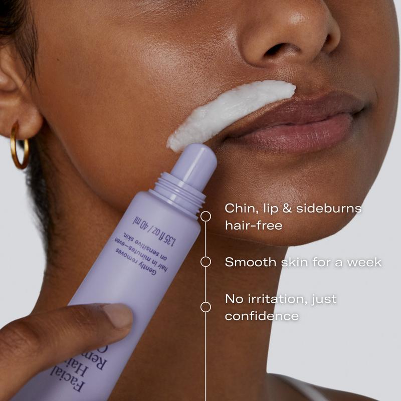 Flamingo Facial Hair Removal Cream Sensitive for Smooth Skin - Dermatologist Tested - Face Care - Beginner Waxer Aloe Body CareRemoval CreamBrand: Flamingo  
 Environmental Feature: Paraben Free  
 Dangerous Goods or Hazardous Materials: Yes  
 Aerosols: No  
 Benefit: Hair Removal  
 Item Name: Facial Hair Removal Cream  
 Ingredient Feature: Not Tested On Animals  
 Age Group: Adults  
 Feature: Paraben Free  
 Pack Type: Multi-Pack  
 Shelf Life: 12 Months  
 Product Form: Cream  
 Manufacturer: Harry's Inc  
 Quantity Per Pack: 1  
 Ingredients: Water/Aqua/Eau, Cetearyl Alcohol, Isopropyl Myristate, Urea, Potassium Thioglycolate, Calcium Hydroxide, Fragrance/Parfum, Bisabolol, Butyrospermum Parkii (Shea) Butter, Glycerin, Sodium Cetearyl Sulfate, Hydroxycitronellal Water/Aqua/Eau Aloe Barbadensis leaf Juice Isoceteth-20, Xanthan Gum, Propanediol, Amodimethicone, Gluconolactone Saccharide Isomerate, Squalane, Sodium PCA, Sodium Benzoate, Tocopherol Cetrimonium Chloride Trideceth-10, Menthol Enteromorpha Compress Extract, Ormenis Multicaulis Oil Calcium Gluconate, Silybum Marianum fruit Extract, ocimum sanctum leaf Extract, lavender Angustifolia Lavender Oil) Citric Acid, Sodium Citrate, Linalool  
 Volume: 40ml  
 Net Weight: N/A  
 Region of Origin: USARemoval CreamML Clinic  for Wellness