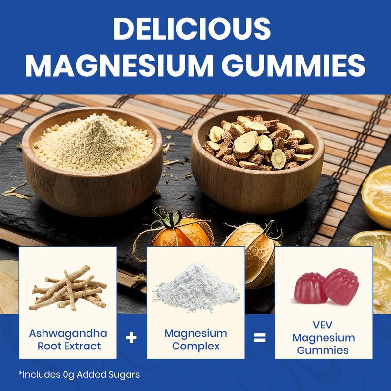 14-in-1 Magnesium Gummies with Ashwagandha, L-Theanine, Vitamin D3 & Zinc, Edible Healthcare Dietary14-in-1 Magnesium GummiesBrand: VEV
Dietary Supplement Disclaimer: Yes
Ingredient Feature: Vegan, Sugar Free
Dietary Needs: Vegan, Vegetarian
Age Group: Adults
Quantity Per Pack: 90
Pack Type: Single Item
Shelf Life: 24 Months
Product Form: Gummy
Region of Origin: USA
Age Warning: Yes
Ingredients: Zinc, Vitamin D3, Ashwagandha, L-Theanine, Magnesium Glycinate14-in-1 Magnesium GummiesML Clinic  for Wellness
