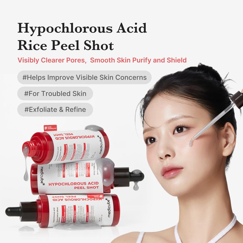 Medicube Hypochlorous Acid Rice Peel Shot Duo for Face & Body|  Gentle Exfoliating Serum for Dead Skin Cells & Pore Care, Blackheads & Excess Sebum Control|  Rice Extract, Hypochlorous, Panthenol for Hydrating & Smoothing CareAcid Rice Peel Shot Duo for FaceAcid Rice Peel Shot Duo for FaceML Clinic  for Wellness