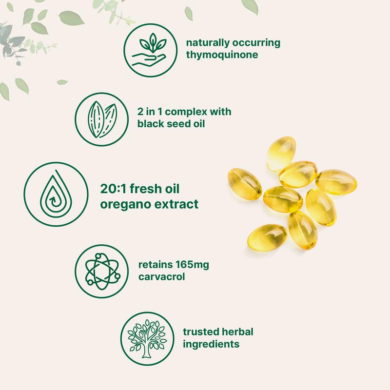 Micro Ingredients Oregano Oil with Black Seed OilOregano Oil with Black Seed OilBrand: Micro Ingredients
Ingredient Feature: Gluten Free, GMO Free
Dangerous Goods or Hazardous Materials: No
Dietary Supplement Disclaimer: Yes
Health Benefits: Immune
Quantity Per Pack: 1
Net Weight: 4.66 Ounces
Pack Type: Single Item
Shelf Life: 720 Days
Product Form: Softgel
Manufacturer: Micro Ingredients
Age Warning: No
Ingredients: Oil of Oregano with Black Seed Oil
Region of Origin: USAOregano Oil with Black Seed OilML Clinic  for Wellness