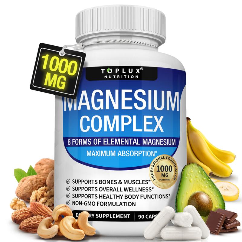 Toplux Magnesium Complex 8 Essential Magnesium Supplement 1000mg Fitness EdibleEssential MagnesiumEssential MagnesiumML Clinic  for Wellness