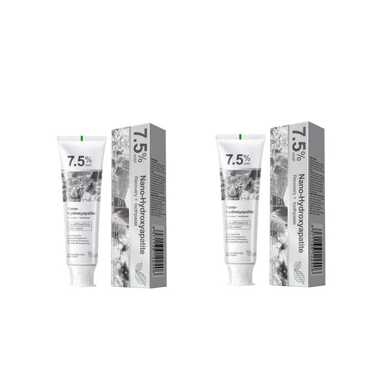 7.5% Hydroxyapatite Toothpaste - Gentle, effective formula with fresh mint flavor suitable for sensitive teethToothpasteNet Weight: 120
Allergen information: No.
Shelf life: 24 monthsToothpasteML Clinic  for Wellness